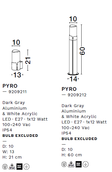 картинка Уличные настольные лампы  Настольная лампа NOVA LUCE Pyro 9209211
