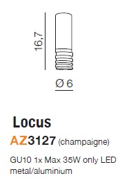 картинка Накладные Накладной светильник AZZARDO Locus AZ3127