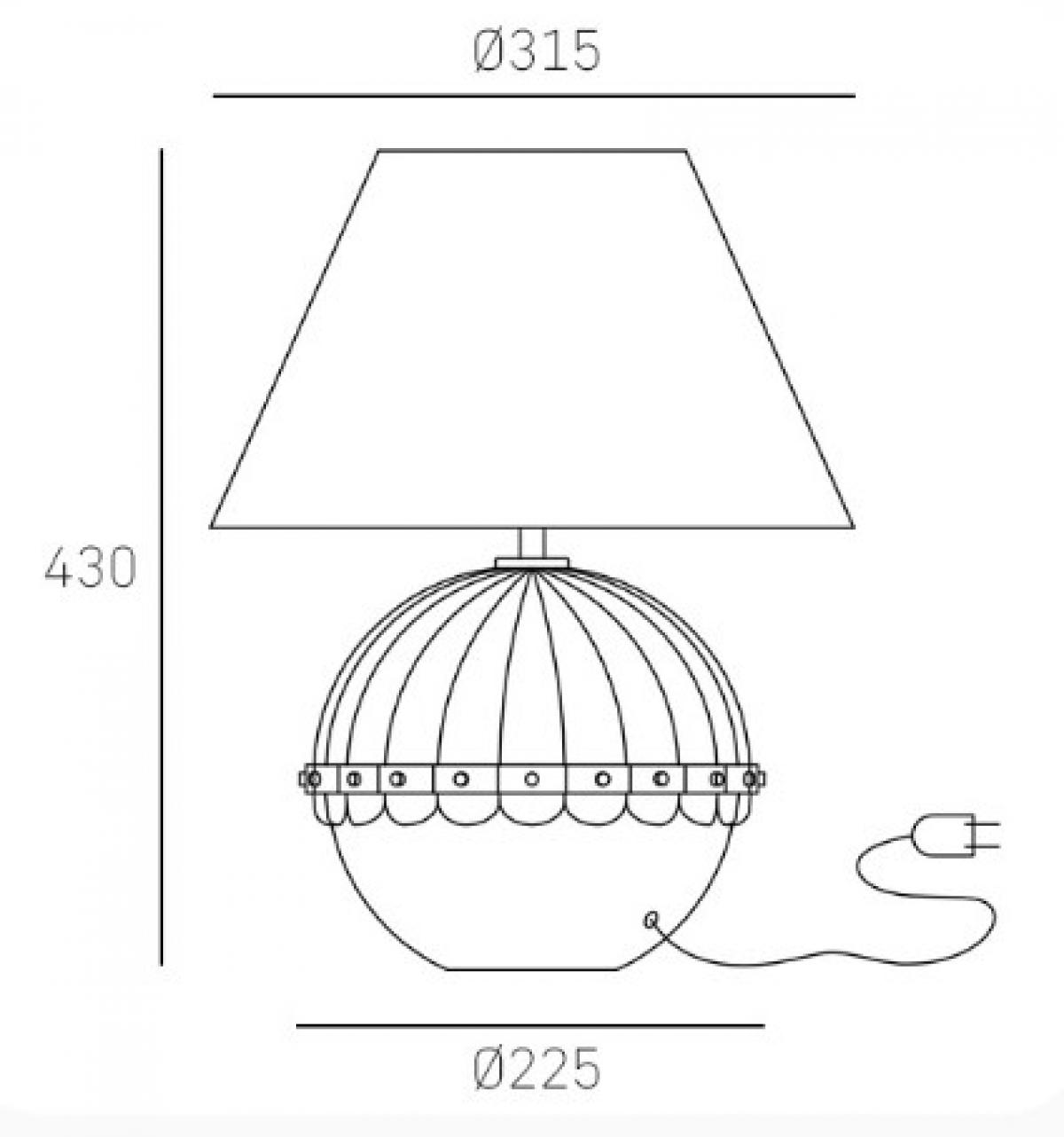 картинка Настольные лампы с абажуром Настольная лампа CosmoLight Pralines T01275BK