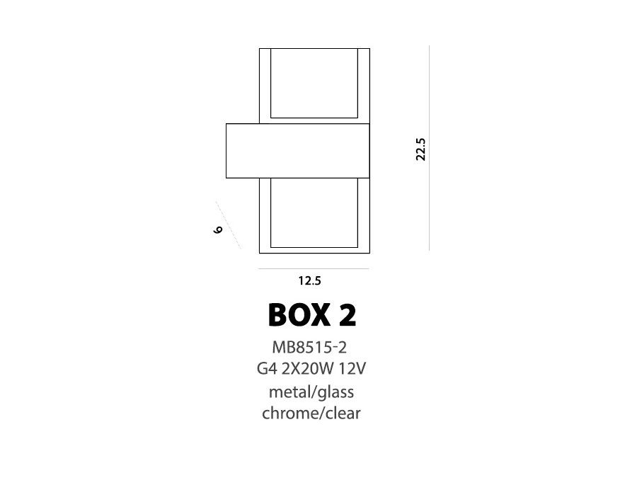 картинка Хрустальные бра Бра Azzardo Box AZ0035