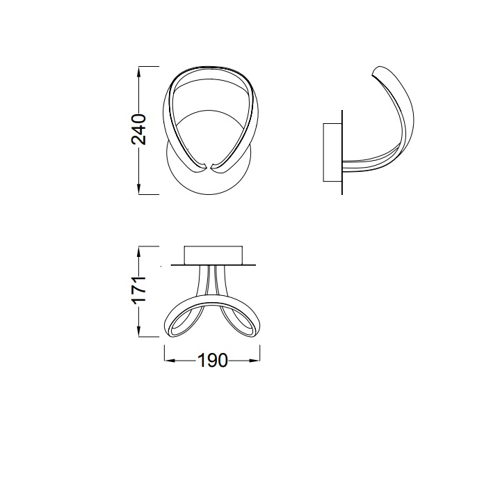 картинка Современные бра Бра Mantra Knot Led 4993 touch dimmer