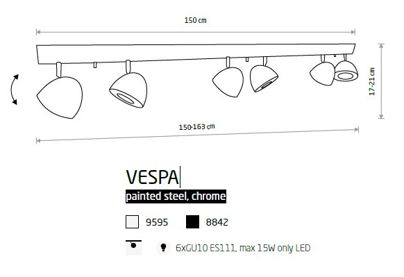 картинка Современные Потолочный светильник Nowodvorski Vespa 8842