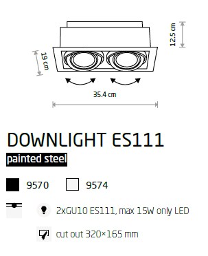 картинка Врезные Врезной светильник Nowodvorski Downlight ES111 9574