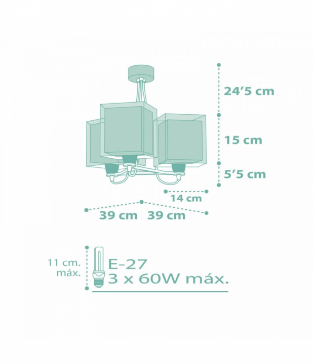 картинка Для детей Детская люстра Dalber KOALA GREEN 63267H