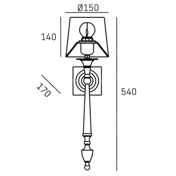 картинка Бра с абажуром Бра CosmoLight Austin W01258NI-WH