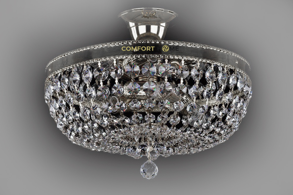 картинка Классические Светильник потолочный хрустальный ArtGlass GERTA DIA 350 NICKEL CE