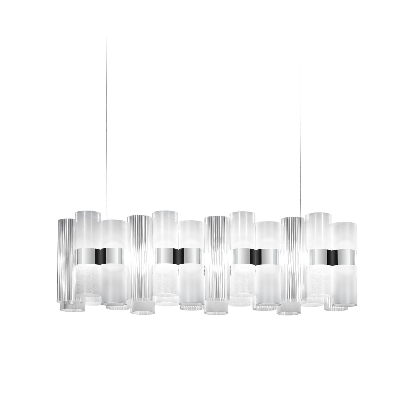 картинка Линейные подвесные светильники Подвесной линейный светильник SLAMP La lollo linear 100 LALSXXLWHT01T00NMTEU