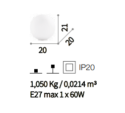 картинка Современные настольные лампы Настольная лампа Ideal Lux Mapa 009155 TL1 D20 Bianco