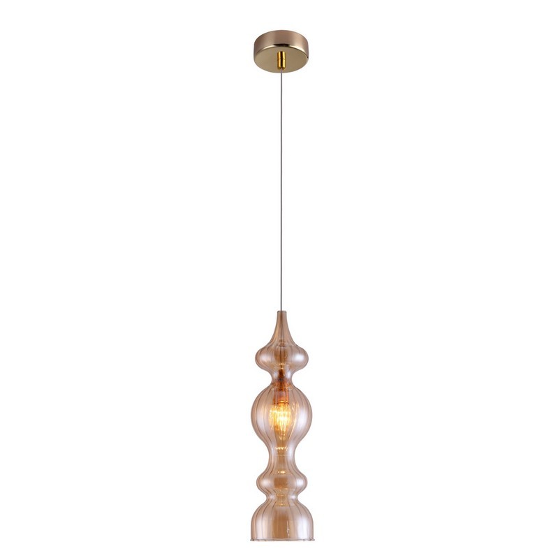 картинка Современные подвесные светильники Подвес Crystal Lux IRIS SP1 A AMBER