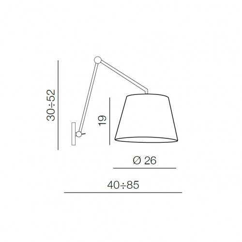 картинка Бра с абажуром Бра Azzardo Adam Wall S MB2299-S WH/SN AZ1843