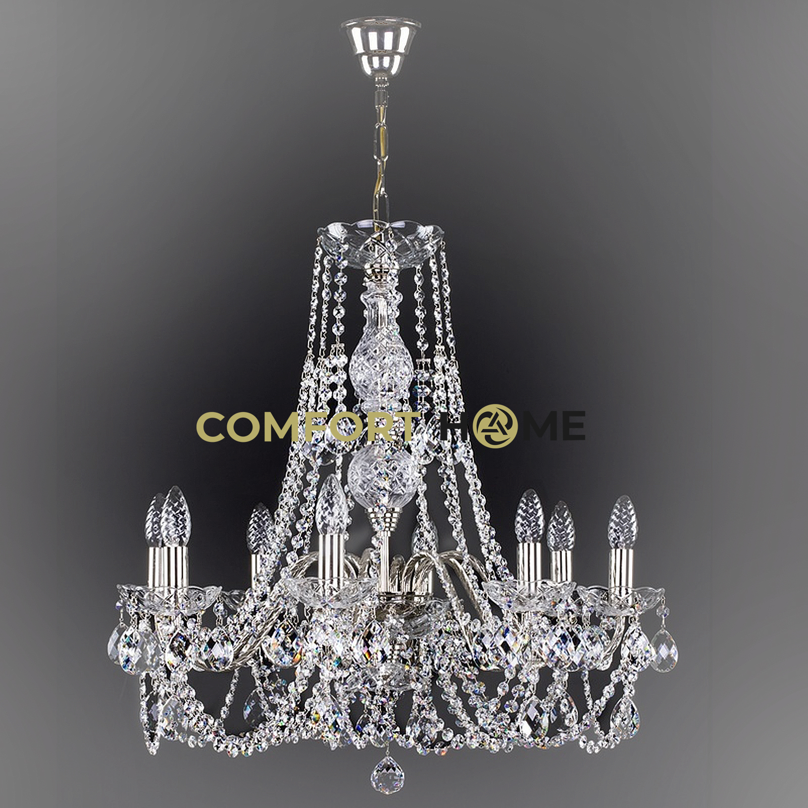 картинка Хрустальные люстры Хрустальная люстра ArtGlass ARIANA VIII. NICKEL CE