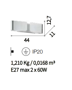 картинка Современные бра Бра Ideal Lux Clip 031361 AP2 Small Сromo