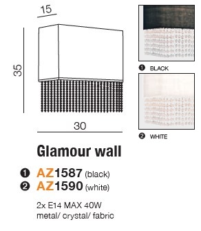 картинка Бра с абажуром Бра AZZARDO Glamour AZ1590
