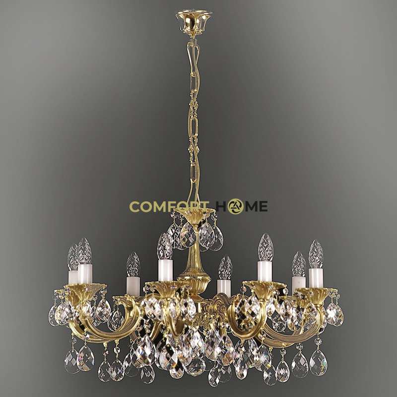 картинка Хрустальные люстры Хрустальная люстра ArtGlass ALICE VIII. (POLISHED, BRASS ANTIQUE, WHITE GOLD, MATT BRASS) CL