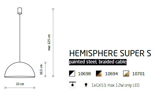 картинка Современные подвесные светильники Подвесной светильник Nowodvorski Hemisphere Super S 10698