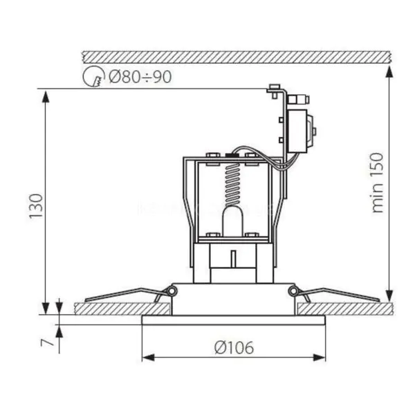 картинка Врезные Врезной светильник Kanlux AL-205-C/M Dele 923