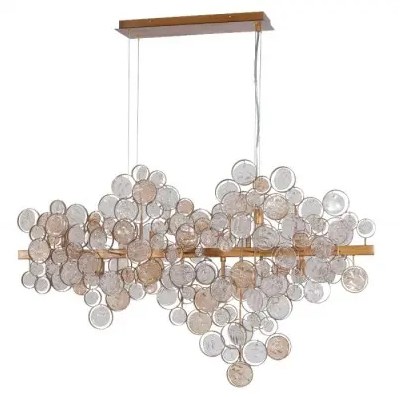 картинка Линейные подвесные светильники Линейный подвес Crystal Lux DESEO SP12 L1000 GOLD