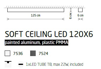 картинка Современные Потолочный светильник Nowodvorski Soft ceiling led 120x6 7524