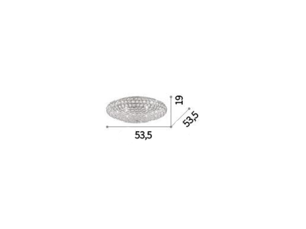 картинка Современные Светильник потолочный Ideal Lux King 073262 PL9 Oro