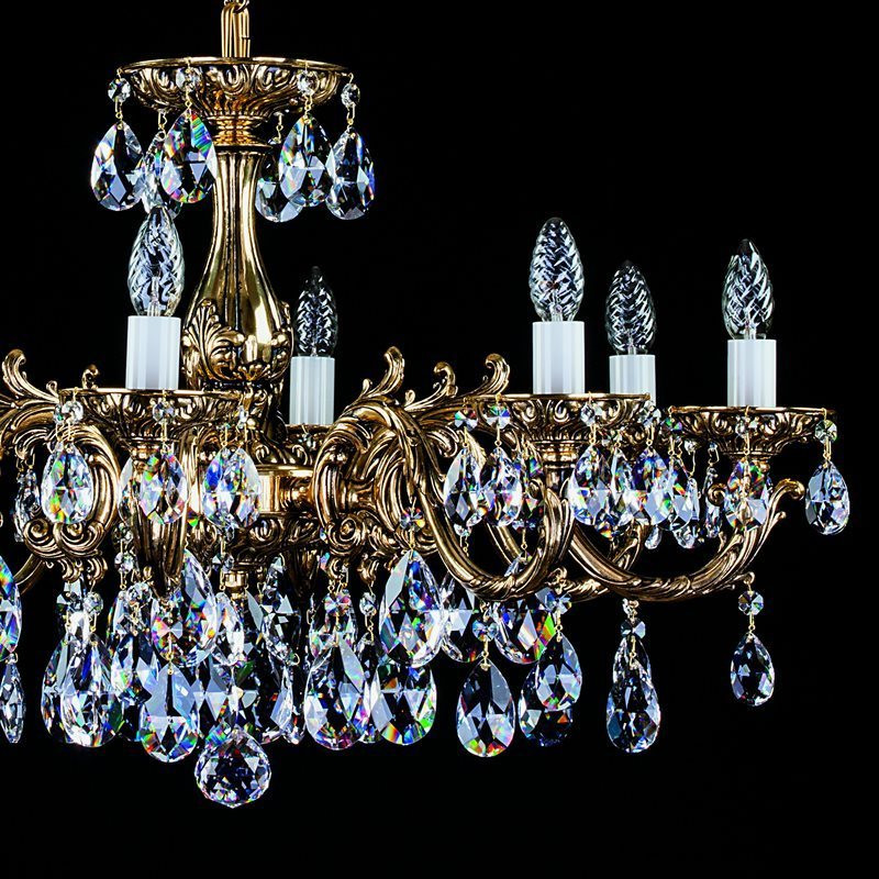 картинка Хрустальные люстры Хрустальная люстра ArtGlass CR 0011/08/20 (POLISHED, BRASS ANTIQUE, WHITE GOLD, MATT BRASS) CE