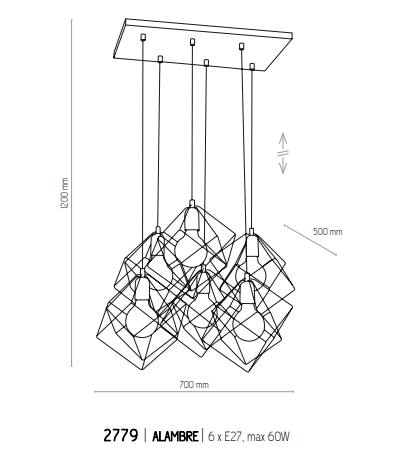 картинка Линейные подвесные светильники Подвес TK Lighting Alambre 2779