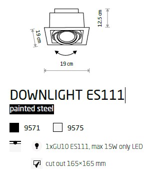 картинка Врезные Врезной светильник Nowodvorski Downlight ES111 9571