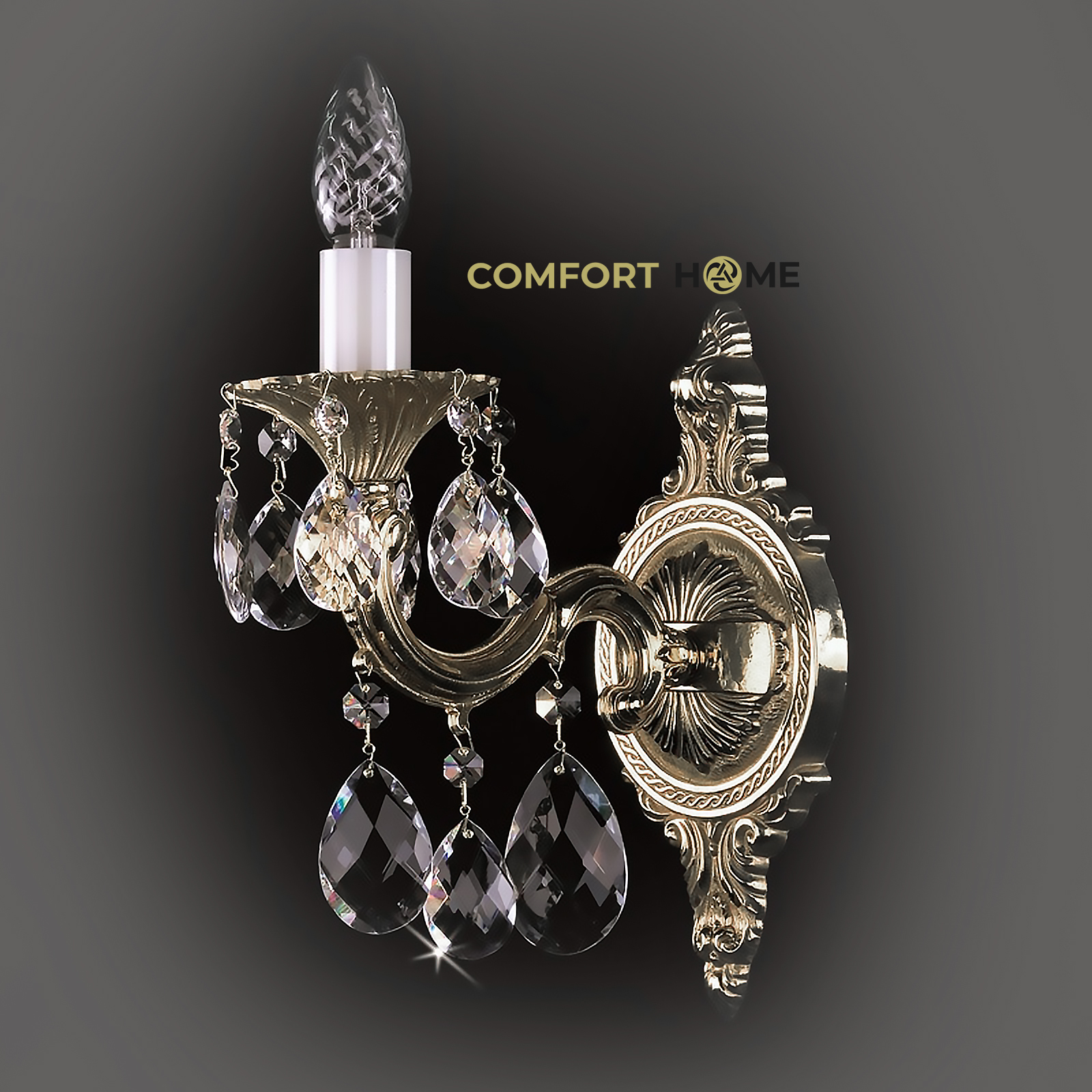 картинка Хрустальные бра Бра хрустальное ArtGlass SARKA I. (POLISHED, BRASS ANTIQUE, WHITE GOLD, MATT BRASS) CE