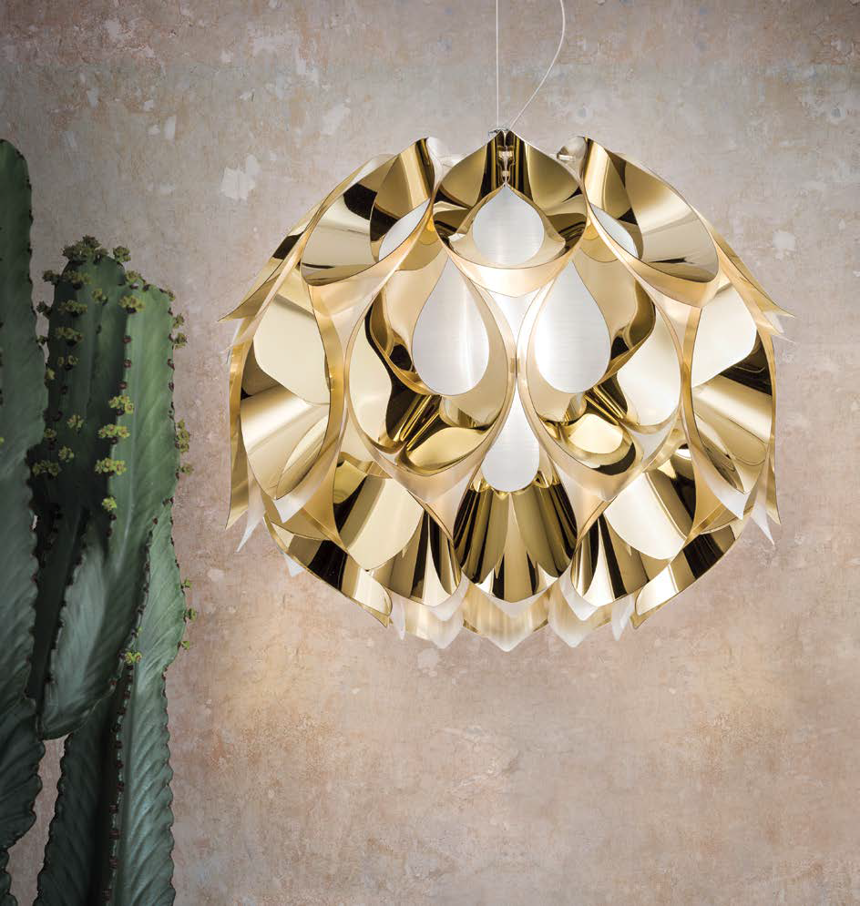 картинка Современные подвесные светильники Подвесной светильник SLAMP Flora FLOSM00GLD01T00000EU