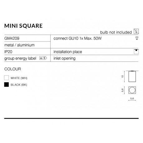 картинка Накладные светильники Накладной светильник Azzardo Mini Square AZ1381