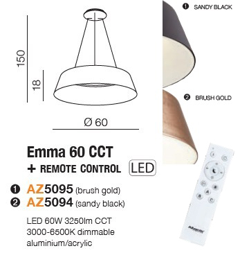 картинка Современные подвесные светильники Подвесной светильник AZZARDO Emma AZ5095