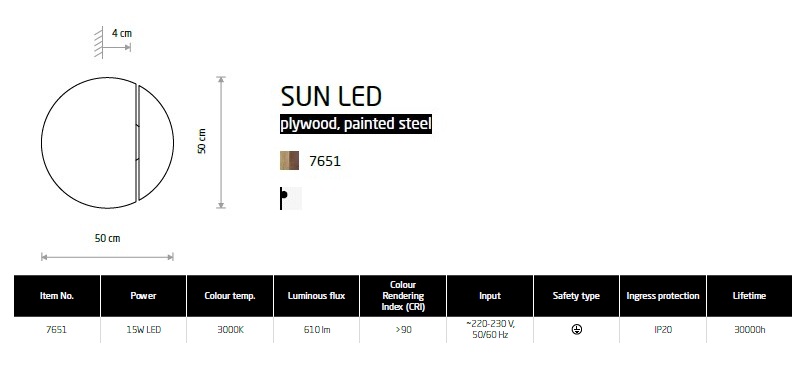 картинка Светодиодные бра Бра Nowodvorski Sun led 7651