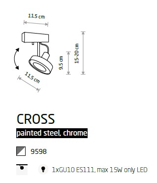 картинка Современные Потолочный светильник Nowodvorski Cross 9598