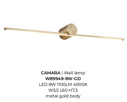 картинка Подсветки для картин Бра ZUMA LINE Camara W89949-8W-GD