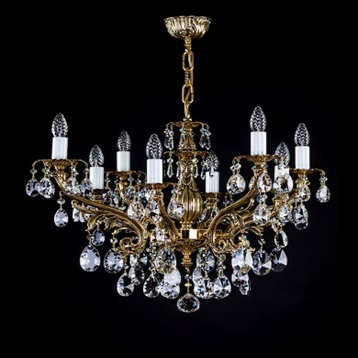картинка Люстры-свечи Люстра Artglass ETELA VIII. BRASS ANTIQUE CE