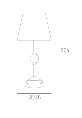 картинка Настольные лампы с абажуром Настольная лампа CosmoLight Monaco T01230CH-WH