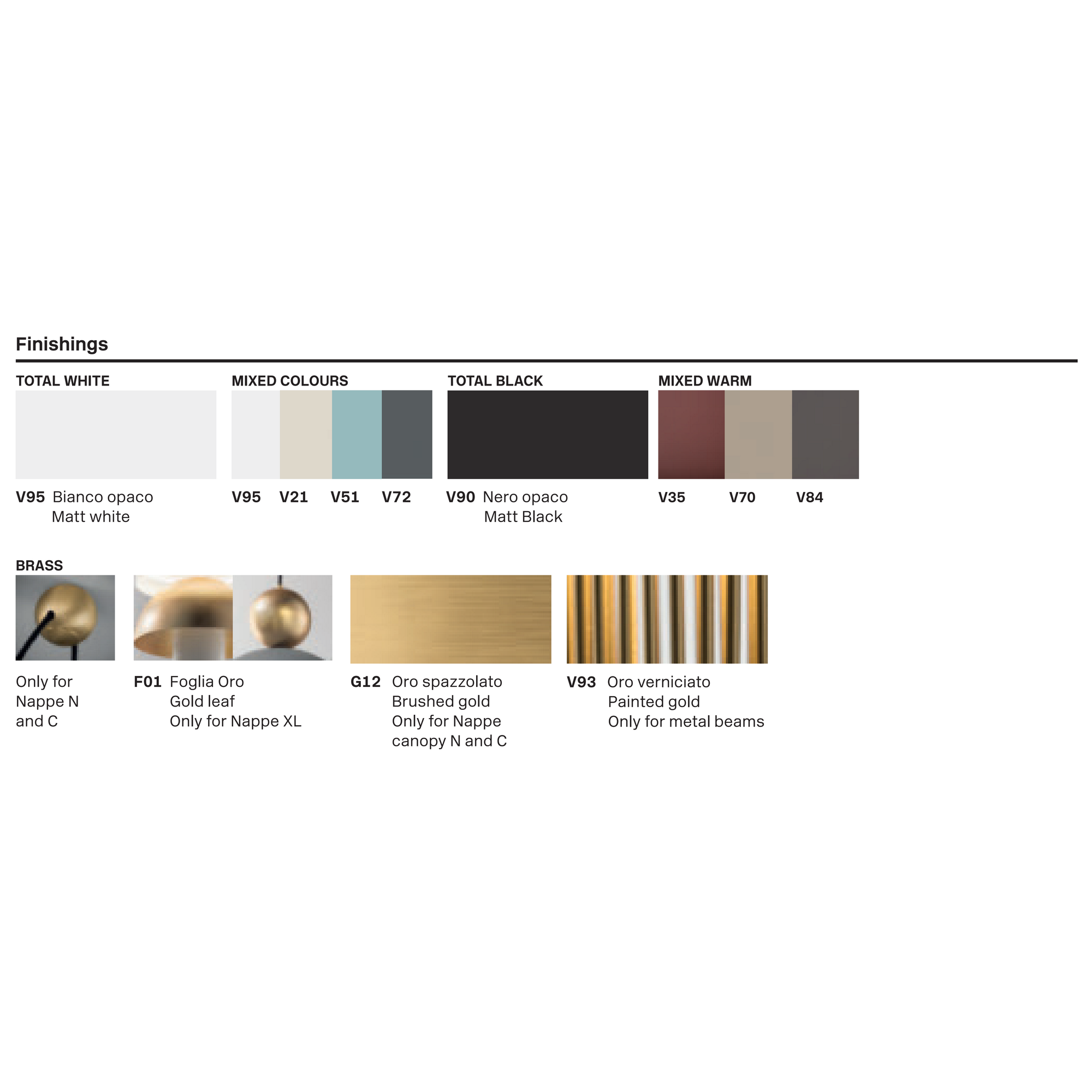 картинка Современные подвесные светильники  Подвес Masiero NAPPE N0 (TOTAL WHITE, MIXED COLD, TOTAL BLACK, MIXED WARM)