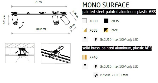 картинка Врезные Врезной светильник Nowodvorski Mono Surface 7835