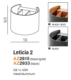 картинка Современные бра Бра AZZARDO Leticia2 AZ2933