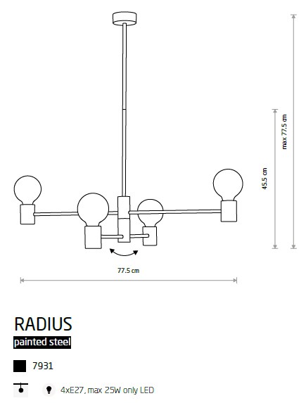 картинка Современные люстры Люстра Nowodvorski Radius 7931