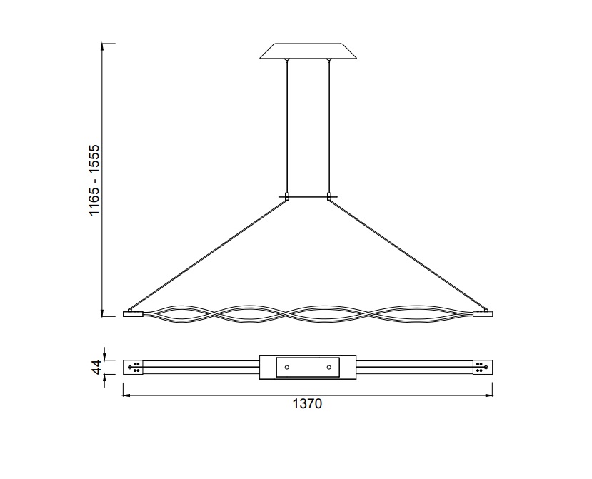 картинка Линейные подвесные светильники Подвесной светильник Mantra Sahara 5818 dimmer