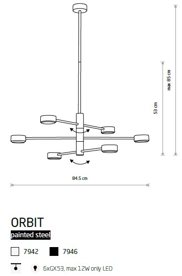 картинка Современные люстры Люстра Nowodvorski Orbit 7942