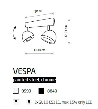 картинка Современные Потолочный светильник Nowodvorski Vespa 8840