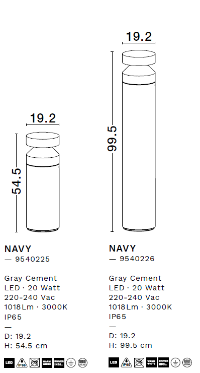 картинка Уличные столбики Уличный столбик NOVA LUCE Navy 9540225