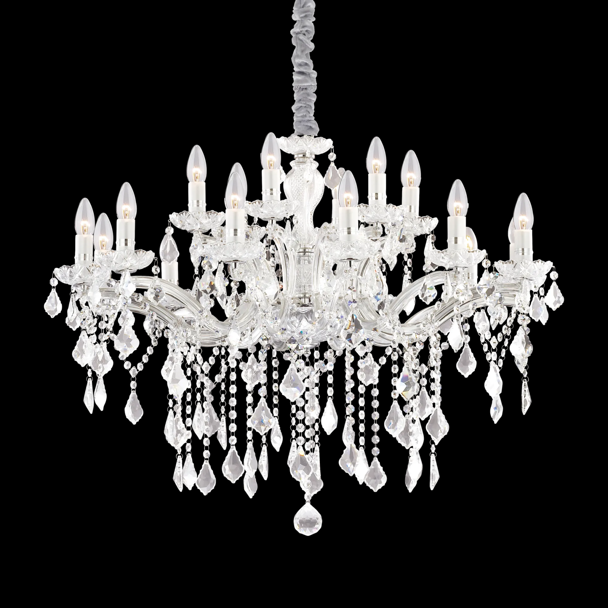 картинка Хрустальные люстры Люстра Ideal Lux FLORIAN SP18 CROMO 075150