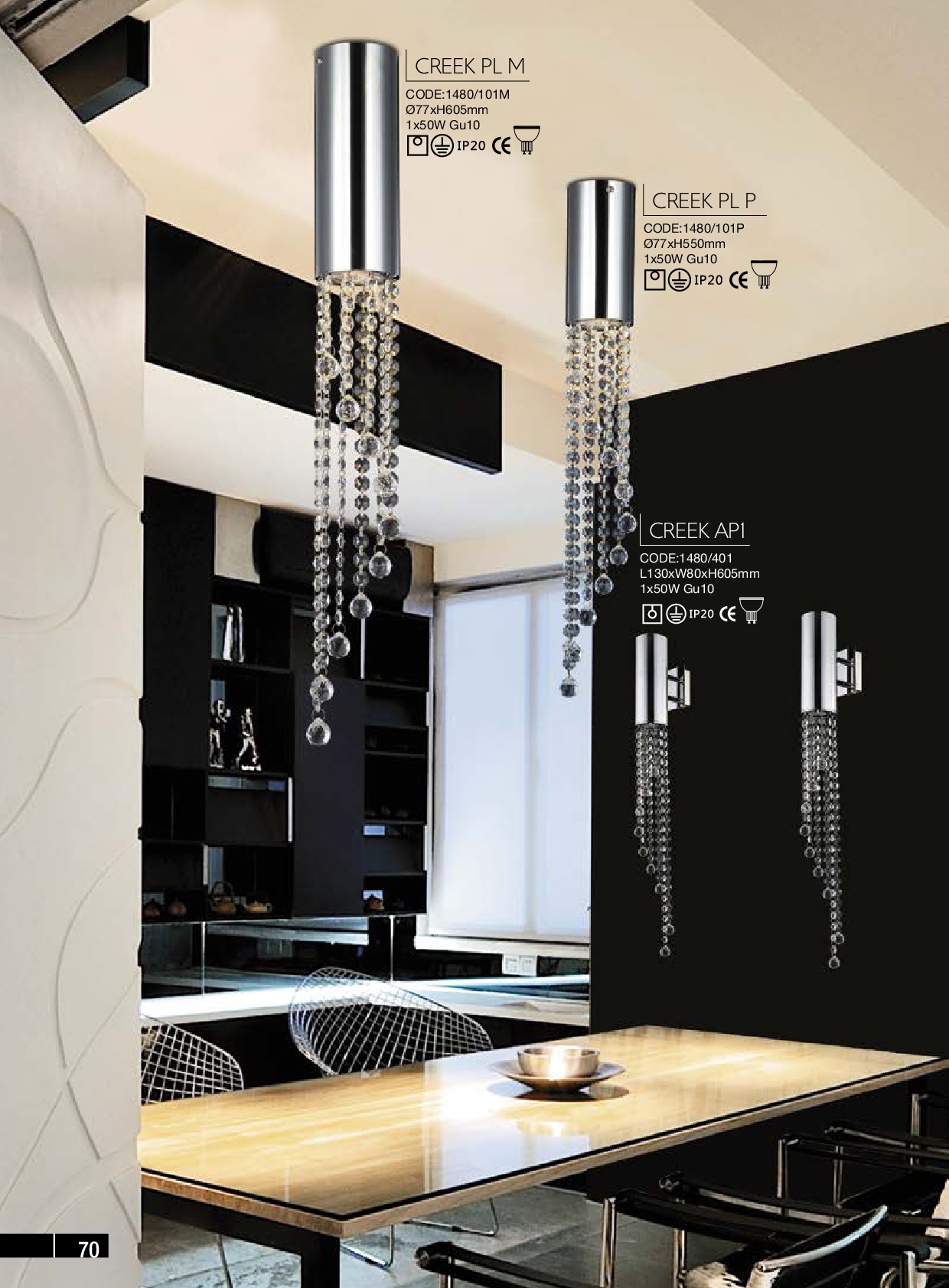 картинка Хрустальные бра Бра Crystal Lux CREEK AP1