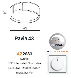 картинка Светодиодные Потолочный светильник AZZARDO Pavia AZ2633