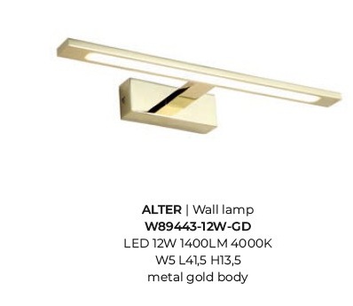 картинка Светодиодные бра Бра ZUMA LINE Alter W89443-12W-GD