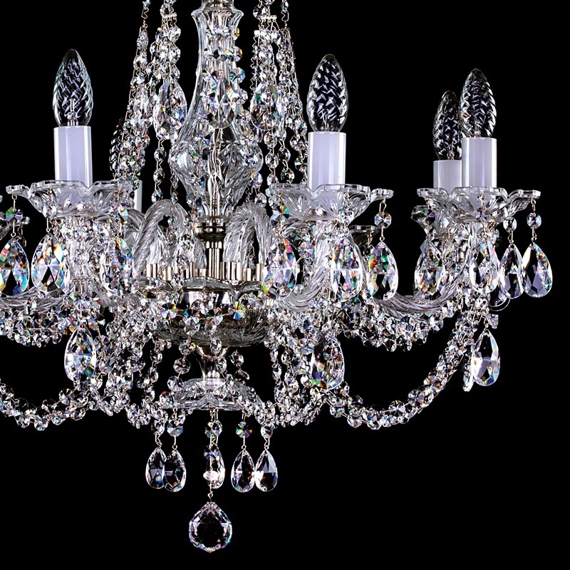 картинка Хрустальные люстры Хрустальная люстра ArtGlass ANJA VIII. NICKEL CE
