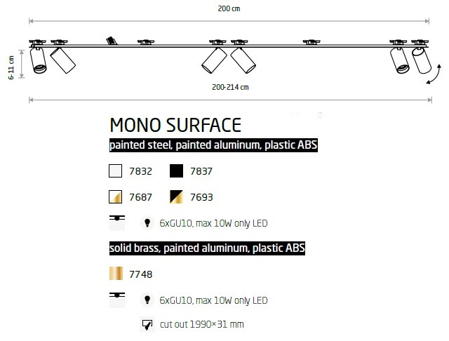 картинка Врезные Врезной светильник Nowodvorski Mono Surface 7693
