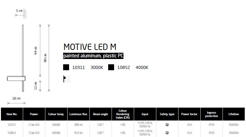 картинка Светодиодные бра Бра Nowodvorski Motive led M 10311